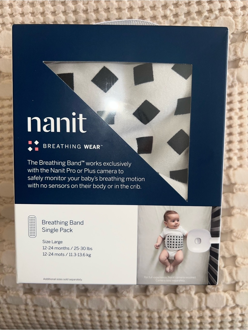 Nanit Breathing Band - Black & White (Large)